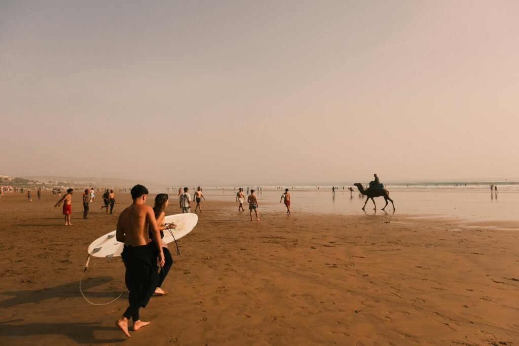 Agadir beach summer Morocco best time visit Atlantic coast surfing